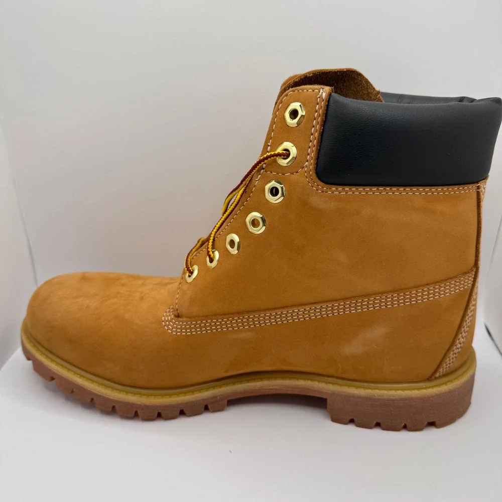 Timberland Men's Classic 6" Padded Waterproof Wheat Nubuck Leather Boot-Size 11W - Picture 5 of 9